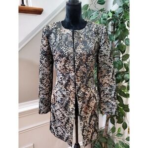 S'Styles Women's Multicolor Floral Polyester Long Sleeve Casual Jacket Blazer 46